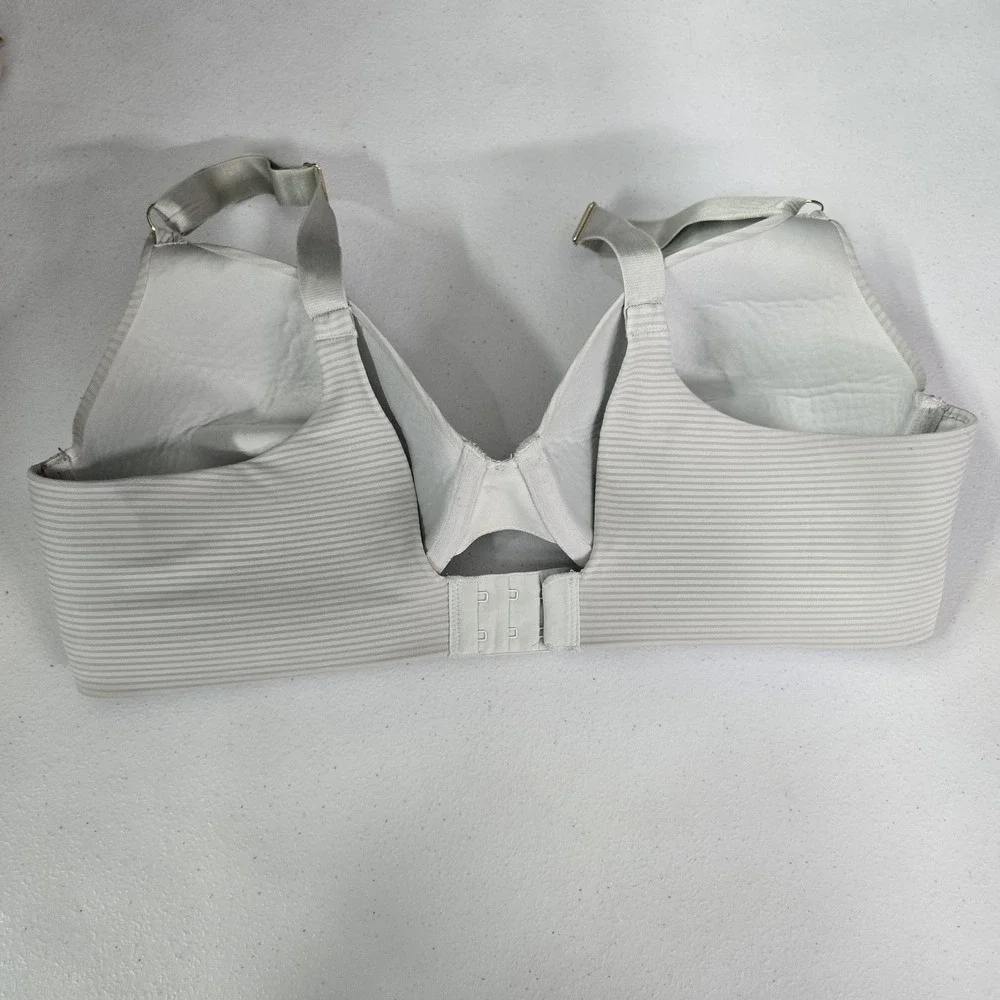 Vanity Fair Women Bra 38D Gray Striped T Shirt Underwired‎ Adjustable Straps